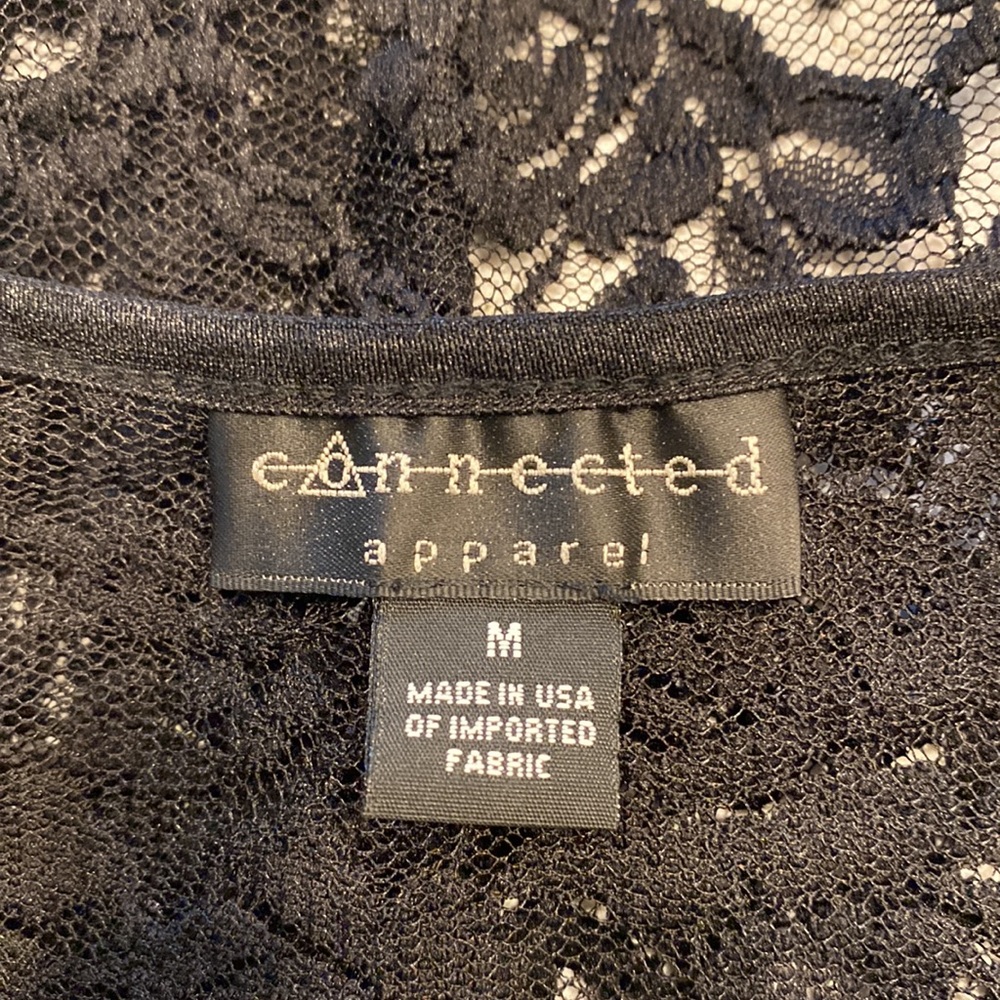 Black lace cardigan.perfect for layering. Size M. Like new - Picture 5 of 5